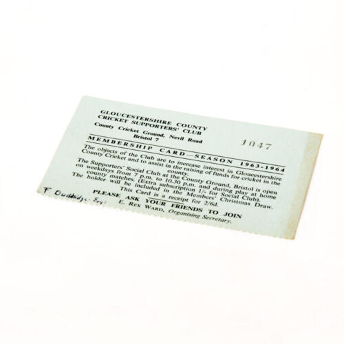 1963-64 Season  membership card